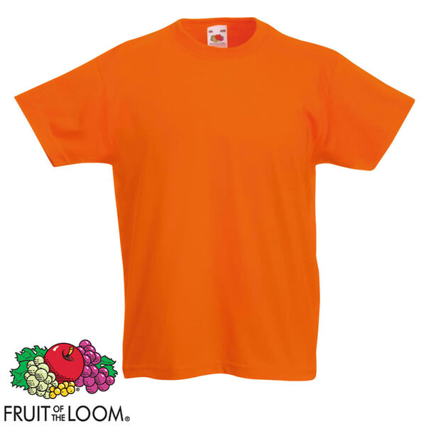 Fruit of the Loom Origin&aacute;ln&iacute; dětsk&eacute; tričko 5 kusů oranžov&eacute; vel. 128