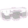vidaXL 8dílná zahradní sestava s poduškami šedá polyratan akácie