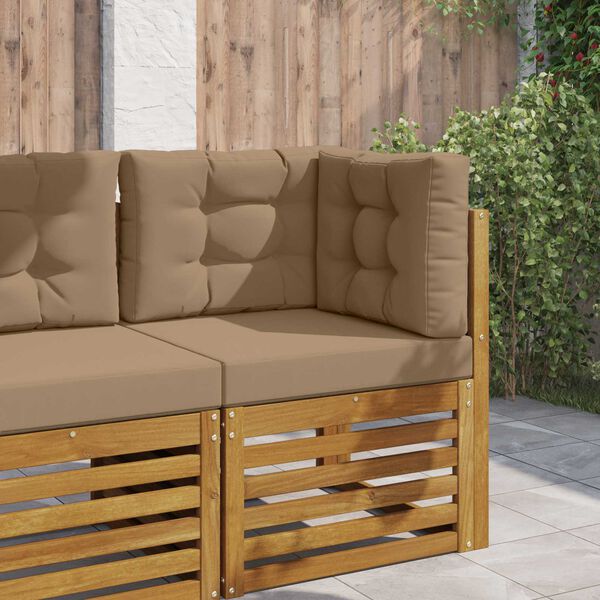 vidaXL Venkovn&iacute; pol&scaron;t&aacute;ř na pohovku 3 pcs Taupe Polyester