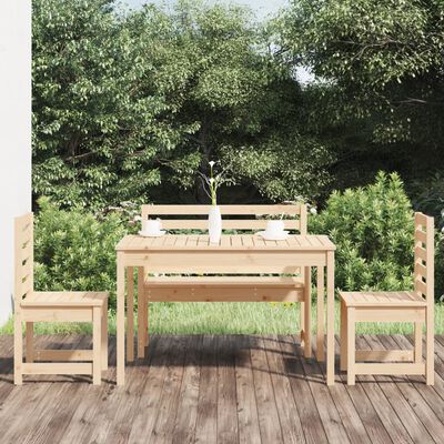 vidaXL 4dílný zahradní jídelní set masivní borové dřevo