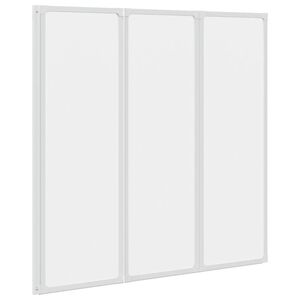 vidaXL Sprchov&aacute; a vanov&aacute; z&aacute;stěna 117 x 120 cm 3 panely skl&aacute;dac&iacute;