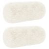 vidaXL Pol&scaron;t&aacute;ř 2 ks HEERLEN B&iacute;l&aacute; &Oslash; 15 x 40 cm PV fleece
