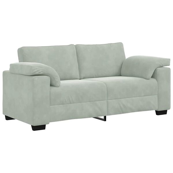 vidaXL Loveseat Sofa světle &scaron;ed&aacute; 180x77x82 cm samet