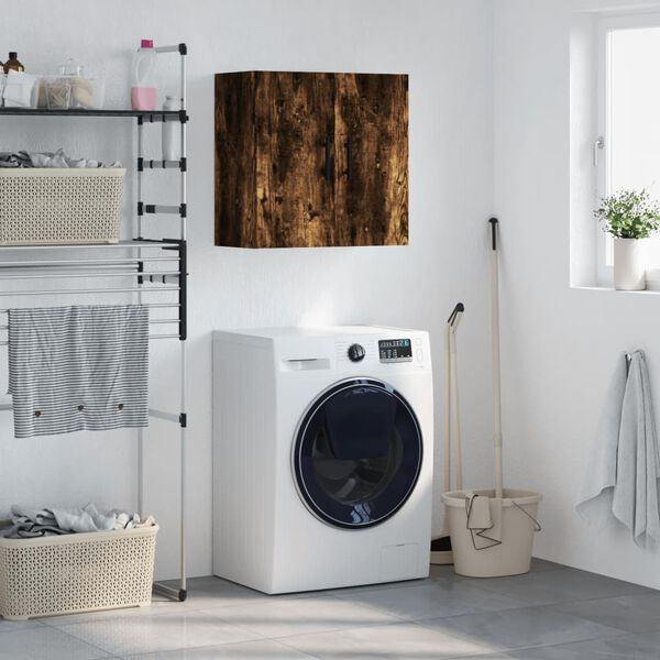 vidaXL N&aacute;stěnn&aacute; skř&iacute;ňka kouřov&yacute; dub 60 x 31 x 60 cm kompozitn&iacute; dřevo
