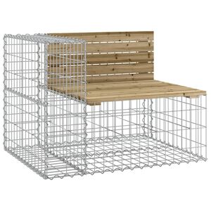 vidaXL Zahradn&iacute; lavice gabionov&yacute; design 92 x 71 x 65,5 cm borov&eacute; dřevo