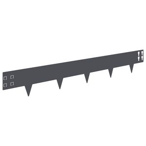 vidaXL Okraj tr&aacute;vn&iacute;ku 50 ks 100 x 15 cm Ocel Antracitov&aacute;