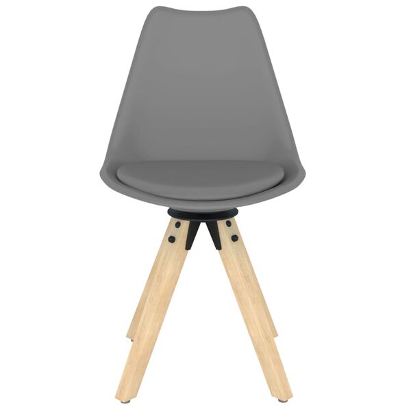 vidaXL Otočn&eacute; j&iacute;deln&iacute; židle 6 ks &scaron;ed&eacute; PP