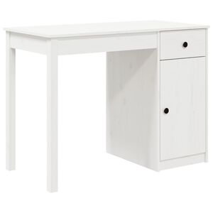 vidaXL Psac&iacute; stůl b&iacute;l&yacute; 100 x 50 x 75 cm masivn&iacute; borov&eacute; dřevo
