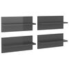 vidaXL N&aacute;stěnn&eacute; police 4 ks &scaron;ed&eacute; s vysok&yacute;m leskem 40 x 11,5 x 18 cm