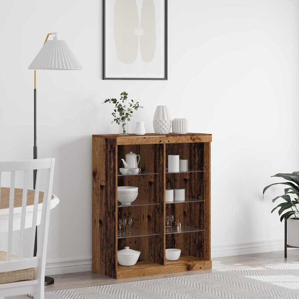 vidaXL LED komoda Star&eacute; dřevo 41 x 37 x 100 cm kompozitn&iacute; dřevo