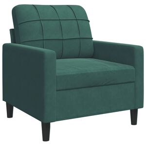 vidaXL Křeslo tmavě zelen&eacute; 60 cm samet