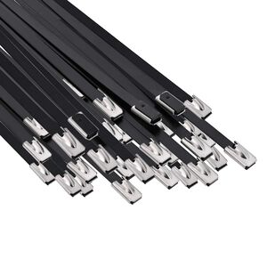 vidaXL Kabelov&aacute; vazba 250 ks 4,6 x 600 mm Čern&aacute;