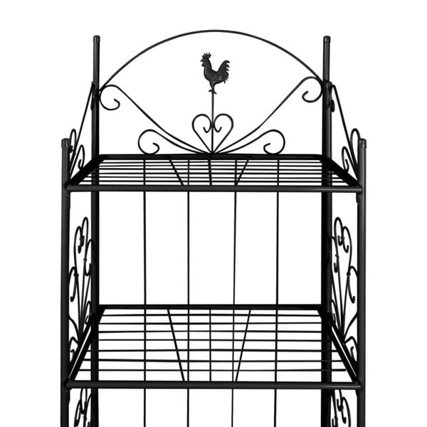 vidaXL Stojan na květiny černý čtvercový