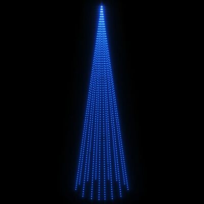 vidaXL Vánoční stromek na stožár 1 134 modrých LED diod 800 cm