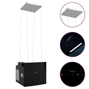 vidaXL Ostrůvkov&aacute; digestoř s dotykov&yacute;m senzorem LCD tvrzen&eacute; sklo