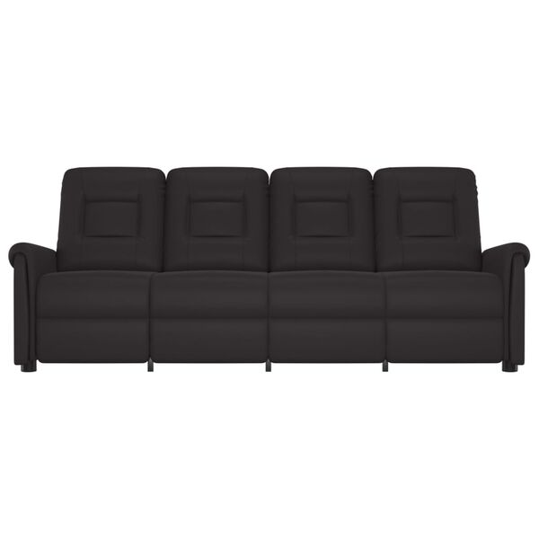 vidaXL 4m&iacute;stn&eacute; mas&aacute;žn&iacute; polohovac&iacute; křeslo čern&eacute; uměl&aacute; kůže