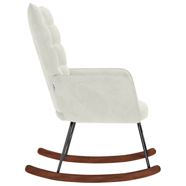 vidaXL Houpac&iacute; křeslo kr&eacute;mově samet