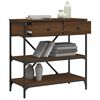 vidaXL Konzolov&yacute; stolek hněd&yacute; dub 75 x 34,5 x 75 cm kompozitn&iacute; dřevo