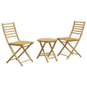 vidaXL 3d&iacute;ln&yacute; bistro set bambus