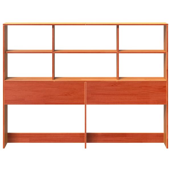 vidaXL Čelo postele s &uacute;ložn&yacute;m prostorem voskově hněd&eacute; 120 cm borovice