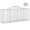 vidaXL Klenut&eacute; gabionov&eacute; ko&scaron;e 11ks 200x50x80/100 cm pozinkovan&eacute; železo