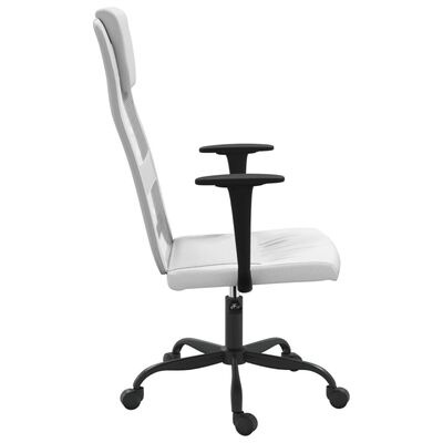 vidaXL Kancelářská židle výškově nastavitelná bílá síťovina umělá kůže