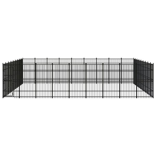 vidaXL Venkovn&iacute; ps&iacute; kotec ocel 74,65 m&sup2;