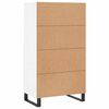 vidaXL Skř&iacute;ň highboard b&iacute;l&aacute; 60 x 36 x 110 cm kompozitn&iacute; dřevo