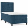 vidaXL Box spring postel s matrac&iacute; tmavě modr&aacute; 90x200 cm samet