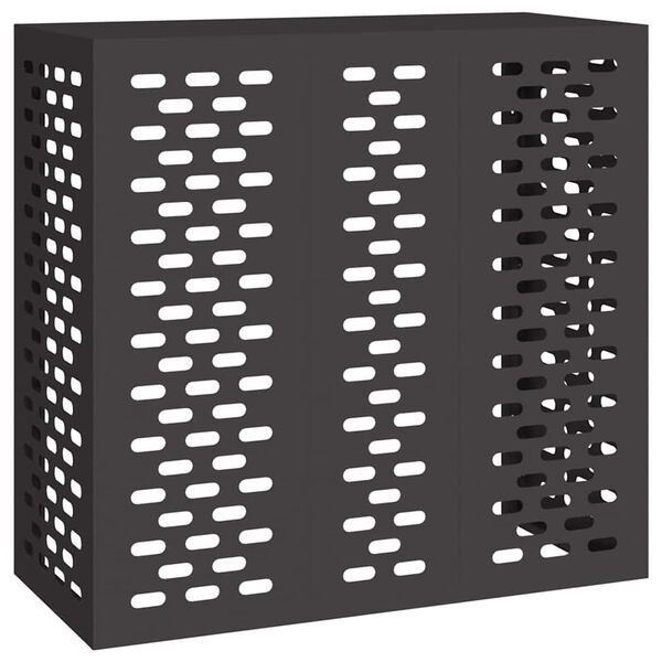 vidaXL Ochrana klimatizace Čern&aacute; 110 x 50 x 105 cm Ocel