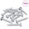 vidaXL Dřevěn&yacute; &scaron;roub 12 pcs Stř&iacute;brn&aacute; M4 x 28 mm Železo
