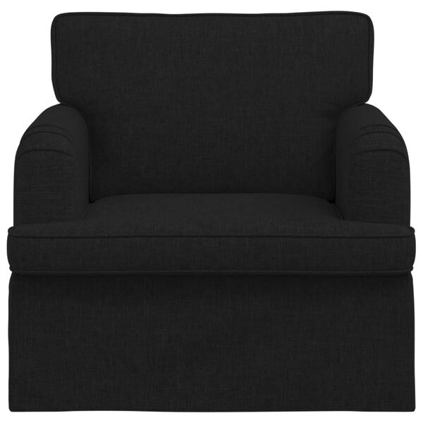 vidaXL Pohovka Čern&aacute; Celkov&eacute; rozměry: 84 x 80 x 85 cm (&Scaron; x H x V)