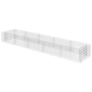 vidaXL Gabionov&yacute; vyv&yacute;&scaron;en&yacute; z&aacute;hon pozinkovan&aacute; ocel 450 x 90 x 50 cm