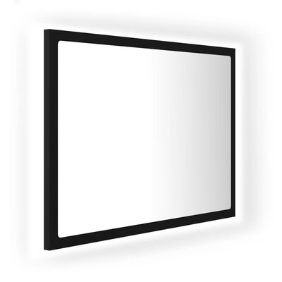 vidaXL LED koupelnové zrcadlo černé 60 x 8,5 x 37 cm dřevotříska