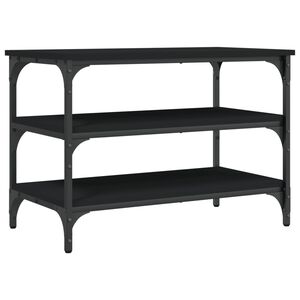 vidaXL Lavice s botn&iacute;kem čern&aacute; 70 x 38,5 x 49 cm kompozitn&iacute; dřevo
