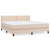 vidaXL Box spring postel s matrac&iacute; cappuccino 160x200 cm uměl&aacute; kůže