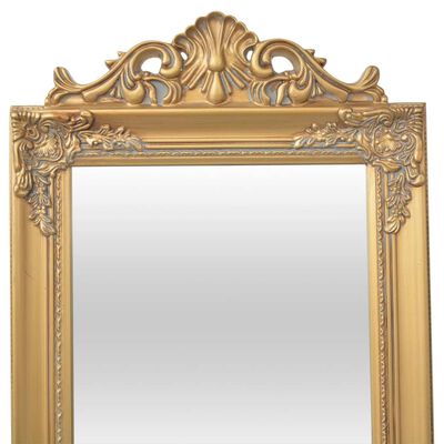 vidaXL Volně stojící zrcadlo barokní styl 160x40 cm zlaté