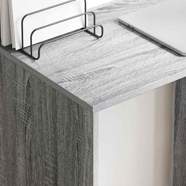 vidaXL Stůl s policí Šedá sonoma 78.5 x 37 x 154.5 cm Kompozitní dřevo