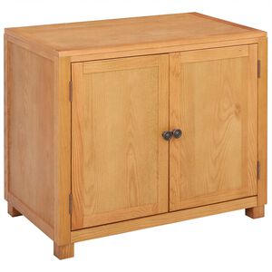 vidaXL Truhl&aacute;řsk&yacute; se dveřmi Hněd&aacute; 78 x 50 x 70 cm Masivn&iacute; dubov&eacute; dřevo