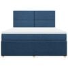 vidaXL Box spring postel s matrac&iacute; modr&aacute; 180x200 cm textil
