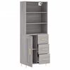 vidaXL Skř&iacute;ň highboard &scaron;ed&aacute; sonoma 69,5 x 34 x 180 cm kompozitn&iacute; dřevo