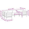 vidaXL 6dílná zahradní sedací souprava a podušky impregnovaná borovice