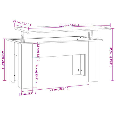 vidaXL Konferenční stolek bílý 101 x 49 x 52 cm kompozitní dřevo