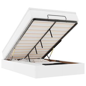 vidaXL Osmansk&yacute; r&aacute;m postele s matrac&iacute; b&iacute;l&yacute; 120x190 cm uměl&aacute; kůže