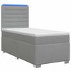vidaXL Postel boxspring s matrac&iacute; Světle &scaron;ed&aacute; 80 x 200 cm Textil