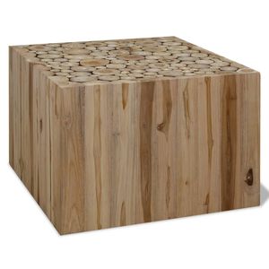 vidaXL Konferenčn&iacute; stolek, prav&yacute; teak, 50x50x35 cm