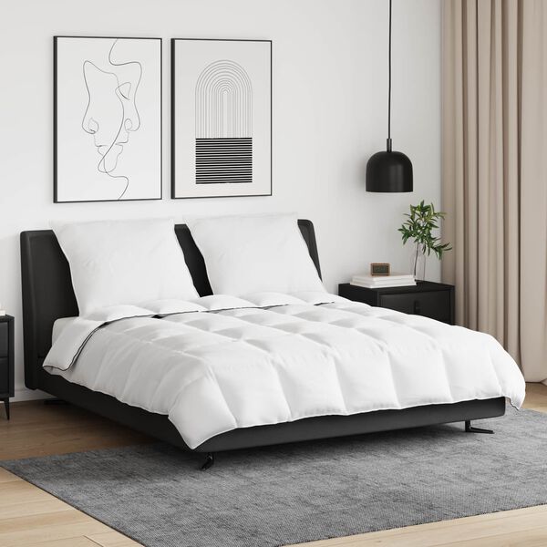 vidaXL Zimní přikrývka s polštářem 3 pcs Bílá Peří