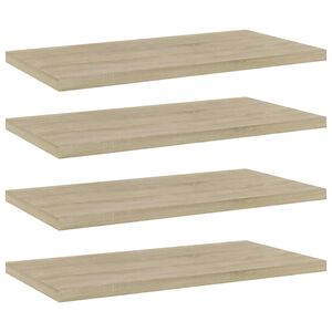 vidaXL Police na knihy 4 ks dub sonoma 40x20x1,5 cm kompozitn&iacute; dřevo