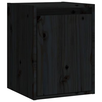 vidaXL Nástěnná skříňka černá 30 x 30 x 40 cm masivní borové dřevo