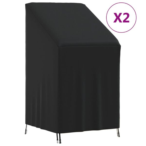 vidaXL Plachty na zahradn&iacute; židli 2 ks 70 x 70 x 85/125 cm 420D oxford